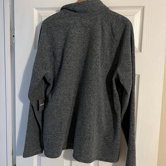 NWT, 2xl tall, grey 1/4 zip pull over Eddie Bauer. - Picture 6 of 8